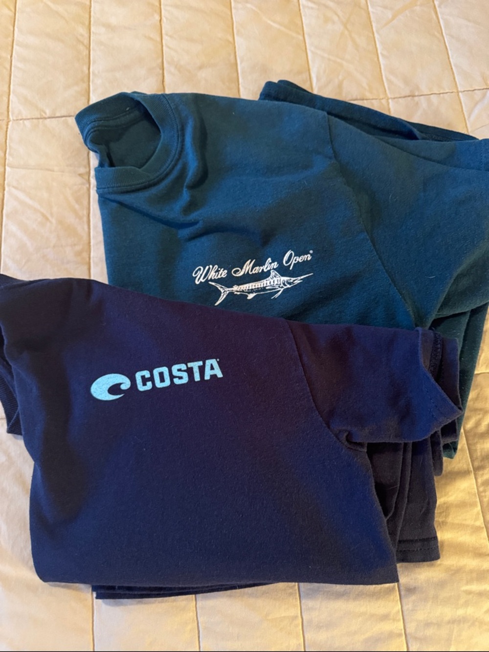 Costa Navy Tee and Teal 'White Marlin Open Tee